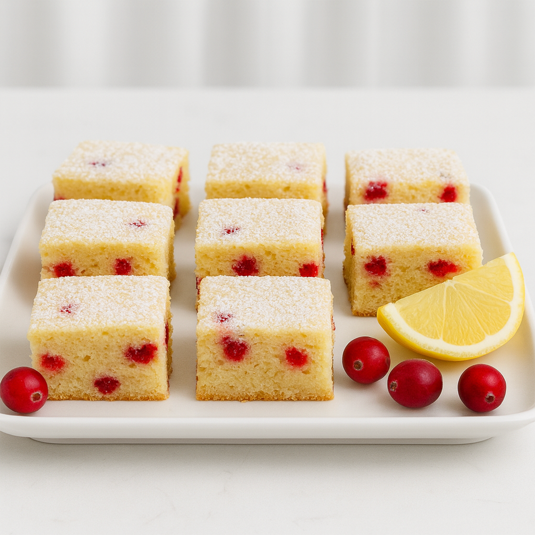 Organic Cranberry Lemon Glow Bars